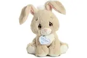Aurora Inspirational Precious Moments Floppy Bunny Stuffed Animal - Cherished Memories - Enduring Comfort - Brown 8.5 Inches