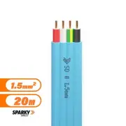 Electra-Cables 1.5mm Three Core & Earth Flat Cable | Pvc / Pvc | AC7504 | 20mtr