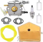 [Aylux] 503281504 Carburetor Kit with 503608301 Filter for Husqvarna 50 51 55 Rancher Chainsaw Replaces Walbro WT-170 WT-170-1
