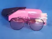 New Betsy Johnson Sunglasses Foxy Black Metal 57-16-140