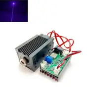 Violet/Blue 405nm 100mW Focusable Dot Laser Diode Module 12V +TTL/ Driver + Fan