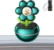 Car Fragrance Air Freshener, Solar Powered Rotating Car Fragrance Diffuser, Flower Design, 360 Degree Rotation, Aromatherapy Air Purifier, Wealth Sign For Adults