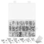 460Pcs M2.5- M8 Hex Machine Bolt Nut Washer Kit 304 Steel Button Head Cap Screw