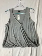 Express sleeveless shirt Women’s size Large Gray hook eye NWT