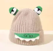 Rumi Life Knit Cream Color Cartoon Frog Hat Nwt