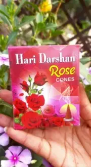 Haridarshan Dhoop Incense Cones pure Natural Rose Fragrance Meditation Diwali