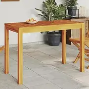 Garden Dining Table 110x55x75 cm Solid Acacia Wood – Outdoor Patio Furniture, Sturdy, Folding and Extendable Table for Dining, Rustic Wooden Design