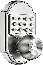 Bravex Keyless Entry Keypad Deadbolt Door Lock 304 Stainless Steel Sabbath Lock 100% Mechanical Shabbos Lock- No Risk of Low Power