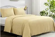 All Season Comfort Soft Quilt Doona Cover Set (Beige)