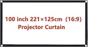 Screen 16:9 3:4 Portable Projector Screen Curtain HD Display Screen Home Cinema Theater Movie Home Outdoor Office Smart Home(100inch 221125cm)