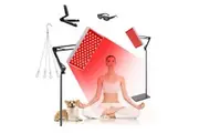Red Light Therapy Panel 225 LEDs (660nm Red + 850nm Infrared), 45W Full Body Light Therapy Device with Adjustable Stand, Pain Relief & Skin Rejuvenation for Home Use, 31 31 cmWhite