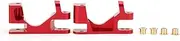Aluminum Alloy Front Base C Carrier RC Model Accessories Precision CNC Machined Durable Wear Resistant for Traxxas Slash 4X4 1/10 Truck Dark Blue Red Optional (Red)