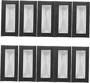 Baluue 10pcs Box False Eyelash Box Eyelash Case Holder Cardboard False Eyelash Case Eyelash Holder Case Eyelash Container Lash Storage Case Travel Lash Display Organizer Paper Black
