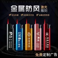 在飛比找蝦皮購物優惠-金屬防風打火機廣告定制雷射刻字印字logo加厚防爆家用明火一