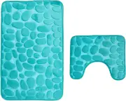 Bathroom mats 2-piece non-slip washable bathroom mat set, bath mat