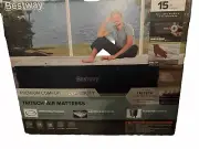 Bestway Tritech Air Mattress Full 15" with Built-In AC Pump and Antimicrobial