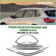 Window Strip Moulding Seal Belt For BMW X5 2014-2018 2015 2016 Chrome Black (for: BMW)
