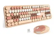 MOFII 666 Wireless Keyboard And Mouse Combo Set NEW Pink