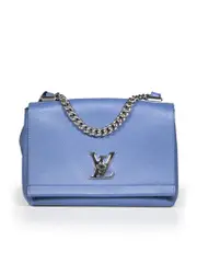 2016 Blue Leather Lockme II BB Bag