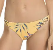 Roxy Strappy Tab Softly Love Reversible 70's Swimsuit Bikini Bottom XS (C10)