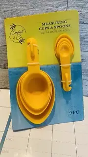 Measuring Yellow cups & spoons