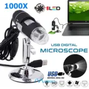 8LED 1000X Zoomable Digital Microscope Handheld USB Magnification Camera w/Stand