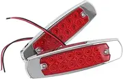 LIGHTAOTAO 2pcs Trailer Side Marker Lights Durable Electroplated LED Signal Lamps for Trucks Bright Automotive Turn Signal Lights for Truck and Trailer Safety