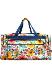 NGIL Canvas 23" Duffle Bag -PETAL DAYDREAM Floral Print - Girls Trip- Tote Bag