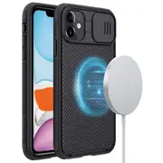 Nillkin For Apple iPhone 11 Case [Support Magsafe Charger] CamShield With Camera Protection Case Slim Magnetic Shockproof Cover (Black)