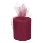 200 Yards Tulle Ribbon Rolls Netting Fabric Spools 6 Inch Burgundy Red