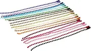 [CORHAD] 200pcs Lacquer Wave Bead Chain Fake Beaded Chain for Crafts Rave Bead Kits Making Ball Chain Necklace Van DIY Choker Necklaces for Women The Beads Wire Jewelry Fern Colorful Iron