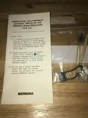 Bernina Sewing Machine Thermally Activadet Switch For Foot Controller 213 + BOOK