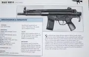 Heckler & Koch HK53 Submachine Gun Picture Out of Print Spec Sheet Article