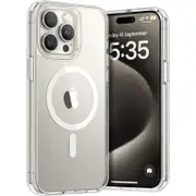 For iPhone 16, iPhone 16 Plus, iPhone 16 Pro, iPhone 16 Pro Max Clear Magnetic Case Matte Shockproof Cover