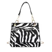 Autumn Ladies Animal Pattern Messenger Totes Street Shoulder Bag Pu Leather Clutch Youth Ladies Simple Versatile Bag