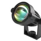 USB Sunset Night Light Projector Lamp Atmosphere Lights Rotatable Floor6493