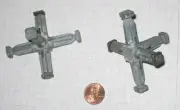 KASON #3227 MODULAR FITTING, FOR 1/2"x1/2" TUBING, CROSS WITH SIDE OUTLET, RAW
