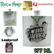 Rick And Morti Alcohol Flagon Wine Bottle Hip Flasks Stainless Steel Portable AU