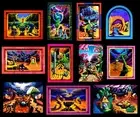 Blacklight UV Postcards Trippy Psychedelic Surreal Glow Art by Vincent Monaco