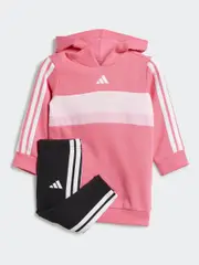 adidas Pink Essentials Tiberio 3 Stripe Hoodie and Legging Set (E36259) | $76
