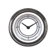 Classic Instruments Classic White SS Quartz Clock CW90SLF 2 1/8