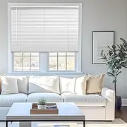 CHICOLOGY Blinds for Windows, Mini Blinds, Window Blinds, Door Blinds, Blinds & Shades, Camper Blinds, Mini Blinds for Windows, Horizontal Window Blinds, Gloss White, 23" W X 60" H