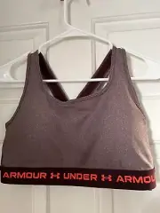 Under Armour Compression Sports Bra Woman XL UA Mid Crossback Heather