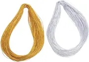 Bundles Metallic Jewelry Label Tag Line Durable Tinsel String for Crafting Present Wrapping and Hanging Tags Gold Silver Versatile Cord for DIY Projects