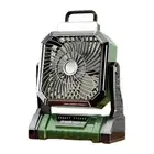 Camping Fan with LED Lantern USB Rechargeable Silent Fan for Picnic (Green)