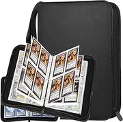 LALAASHHOP Card Binder for PKMN Trading Cards, 4-Pocket Pages Sleeves 400 Pockets Card Binders Holder Folder Album Book Protectors, Fit for TCG Yugioh MTG Baseball Football Cards