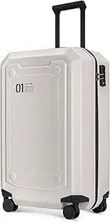 [NINETYGO] Carry On Luggage 22x14x9 Airline Approved, 20 Inch Luggage with Smooth Double Spinner Wheels, Hard Shell Suitcase Carry-On, LightweightTravel Luggage, TSA Approved, 01-White (Sahara