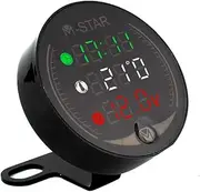 4 in 1 Motorcycle ATV Voltmeter+Electronic Clock+Thermometer+Stopwatch Digital LED Temperature Voltage Tester