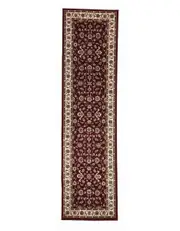 Sydney Classic Runner Red with Ivory Border Runner Rug