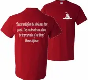 Thomas Jefferson Educate and Inform the Mass Quote Patriotic T-Shirt Tee DTOM